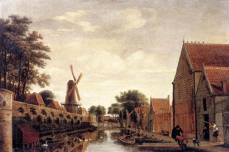 POST, Pieter Jansz The Delft City Wall with the Houttuinen China oil painting art